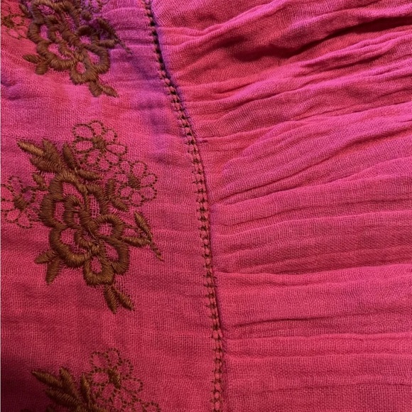 Free People Lovers Lane Pink Cotton Gauze Maxi Dress Size Small - Picture 6 of 16